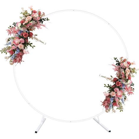 Support d'arc, construction métallique robuste, polyvalent pour les événements, Blanc, 2M-a (1/2)