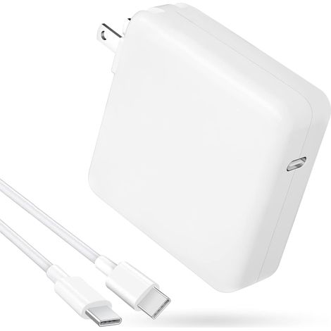 Chargeur Mac Book Pro - Adaptateur secteur USB C 100 W compatible avec MacBook Pro 16, 15, 14, 13 pouces, MacBook Air 13 pouces, iPad Pro 2021/2020/2019/2018, câble USB C vers C inclus de 7,2 pieds