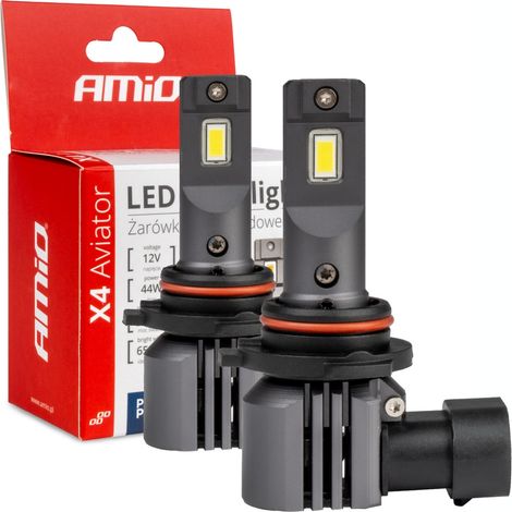 Bombillas LED para coche X4 Aviator Series HB4 6500K Canbus amio-03767 (1/5)