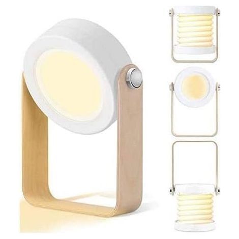 AIDUCHO Lampe De Table Led Lampe De Chevet,Night Light Lantern Vintage Touch Dimmable, Pliable Portable Lantern Light Lampe De Chevet Camping Lampe Pour Chambre Salon Camping (1/5)