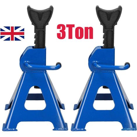 Heavy Duty 6 Ton Axle Stands for Car Van 4x4 Caravan Garage Workshop Steel Robust Construction Support Lift 29-43cm, Pack of 2