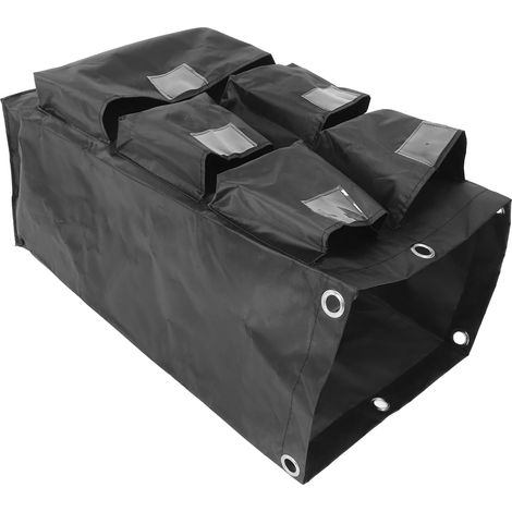 Sac de rangement à roulettes étanche pour produits de nettoyage, adapté aux chariots de ménage. (1/5)