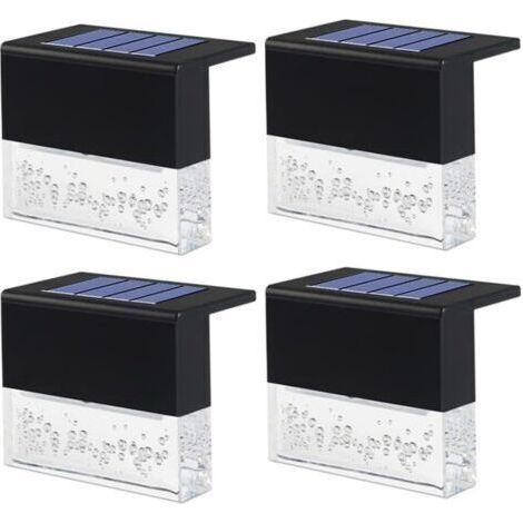 Vtizikl lumières de jardin lumières solaires, lampes murales à énergie solaire imperméable, lampe de pont solaire à LED, étage d'escalier, lampe de clôture de jardin, lumière solaire LED (1/5)