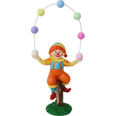 Jongleur-Clown-Skulptur mit rutschfestem Sockel – Farbenfrohe Dekoration für Schreibtisch oder Regal