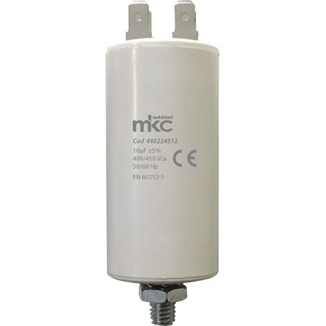 CONDENSATORE DI SPUNTO CON VITE terminale faston 10 UF - 400 / 450 V