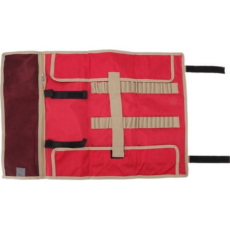 Lot de 2 sacs de rangement Oxford rouge pour tente de camping, usage polyvalent, grand sac à clous et accessoires d'extérieur. (1/5)
