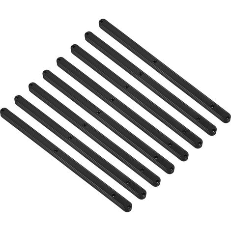 Glissières de Tiroir, 8 Pièces 300mm - Glissières de Tiroir en Plastique, Rails de Guidage Rainurés Montés sur le Côté pour Tiroirs de Meubles de Chevet Armoires Commodes (Noir) (1/5)