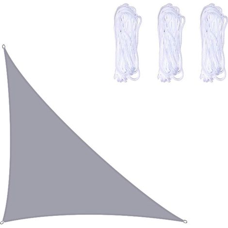 Voile d'ombrage (345m) – Conception triangulaire fixée au mur, bloque efficacement les rayons UV convient aux auvents, terrasses, jardins, installations extérieures, plages et diverses activités de p (1/5)