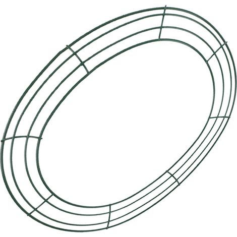 Cadre Pour Couronne - Forme Ovale Œuf De Pâques - En Fer - 30 X 25 X 2 Cm - Pour Décorations Florales Et Projets DIY (1/5)