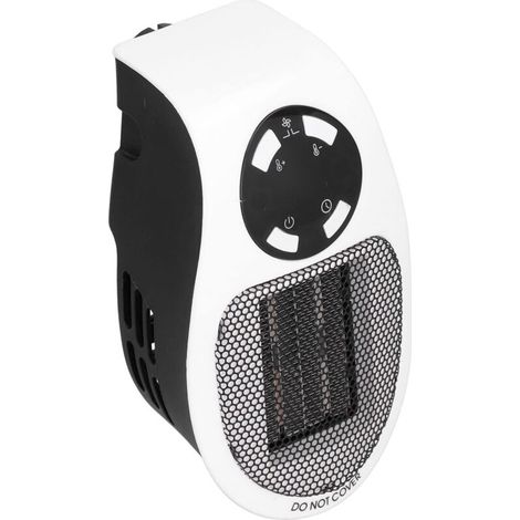 Mini black and white 500W heater with overheat protection, automatic constant temperature, no oxygen consumption, fast heating, for home, etc. (220V)