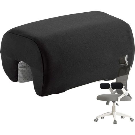 Coussin de coude en mousse, confortable Coussin d'accoudoir lavable pour chaise, coussin rond épais pour coudes de chaise de bureau, 7,87 x 5,7 (1/5)