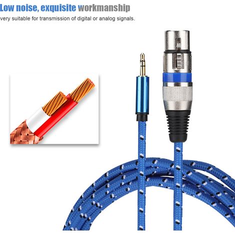 Câble Adaptateur Audio 3,5mm Jack Mâle vers XLR Femelle 3 mètres - Connexion Stéréo (1/5)