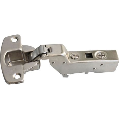 Hettich – Charnière invisible Sensys 8631i – Coudure 16 mm – Décor nickelé – Entraxe 52 mm – Amortisseur intégré pour fermeture douce