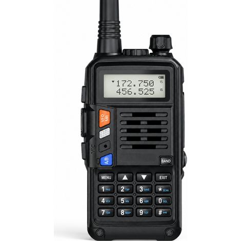 Talkie-walkie portable bi-bande UV UV-S9 Plus 10W 199 canaux noir noir 500 g – Livraison gratuite
