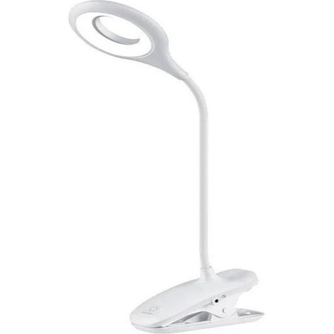 Lampe De Bureau - 360° Flexible - Clip / Fixation / Suspension - Rechargeable Et Branchement - Led Sans Bleu Ni Flicker - 1 Pièce