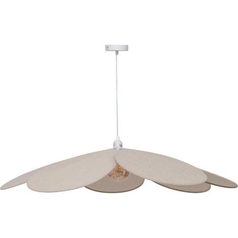 Lampe Suspension Pétale "Naya" 100cm Beige (1/5)