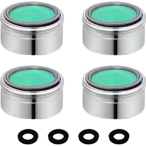 CCYKXA4 PCS Aérateurs De Robinet 24mm En Laiton Chromé Avec Filtre Anti-Calcaire Sphérique Save up to 60% Water and Energy Water Flow 5 L/Min