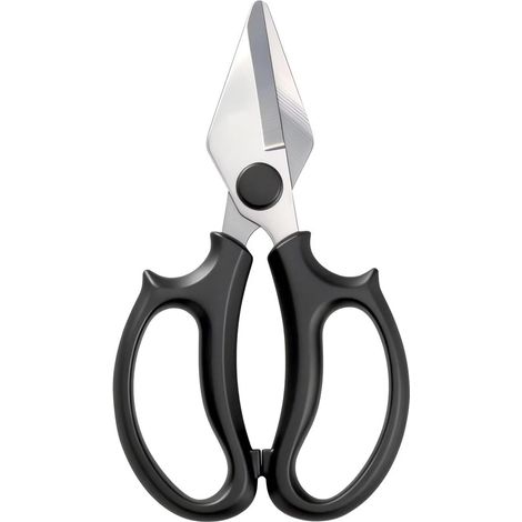 Sécateur à fleurs, ciseaux à fleurs, sécateurs en acier pour fleurs, fruits, feuilles, branches, outils pour le jardinage, les décorations florales, noir (1/5)
