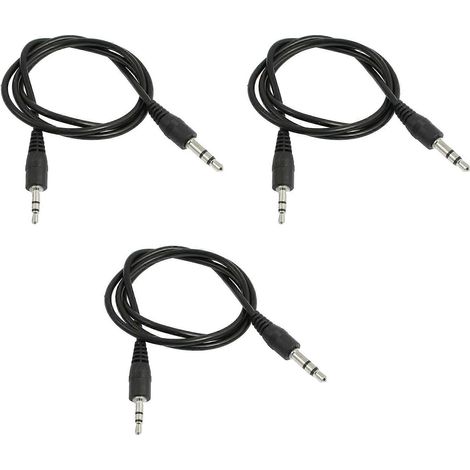 Trois câbles adaptateurs audio de 20 pouces de long, de 2,5 mm mâle à 3,5 mm mâle. (1/2)