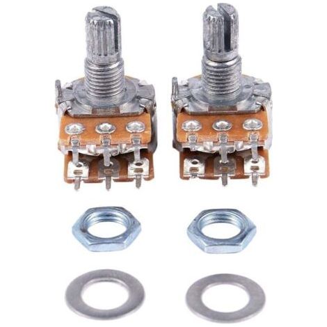 2 Pcs B50K 50K Ohms 6 bornes double rotatif coniques potentiometres lineaires