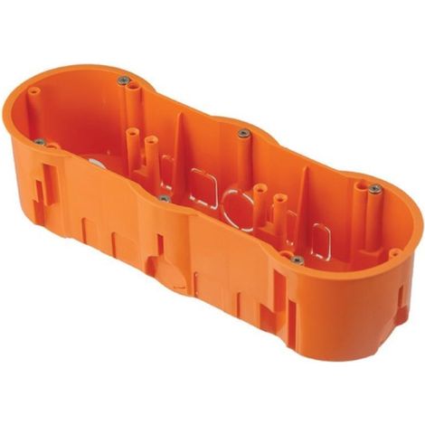 Caja de empotrar triple de 60 mm de profundidad con tornillos - A.0043WPG (1/2)