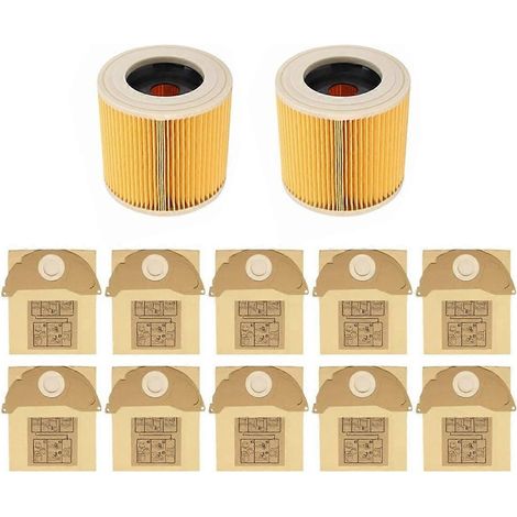 Beutel und Filter für den Nass- und Trockensauger WD2 WD2.200 MV2 A2004 6.904-322.0-AquaForge (1/5)