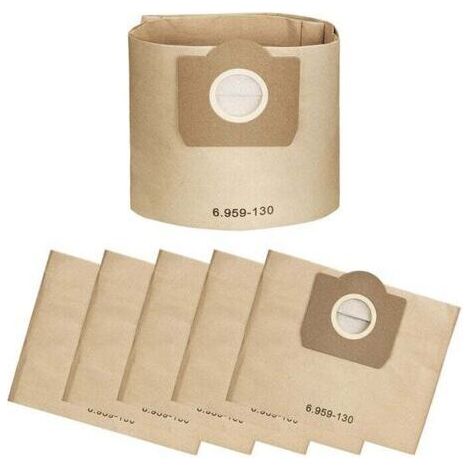 Sac Aspirateur WD3, Lot de 5 Sacs droits Aspirateur pour Karcher WD3, WD 3 Premium, WD3200, WD3500P, A2204, A2204, A2534, SE4001(Lot de 5 ), (1/5)