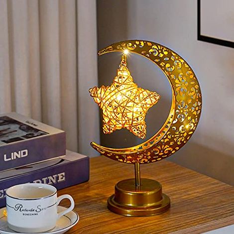 Luminaire décoratif LED lune et étoiles en métal forgé, ensemble pendentif sphère et bougie pour fête et salon
