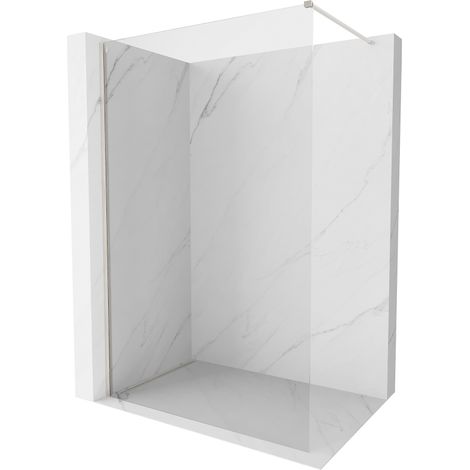 Mexen Kioto-X Walk-in Duschwand 50 x 200 cm, transparent 10 mm, gebürsteter Nickel - 800-050-101-97-00-X