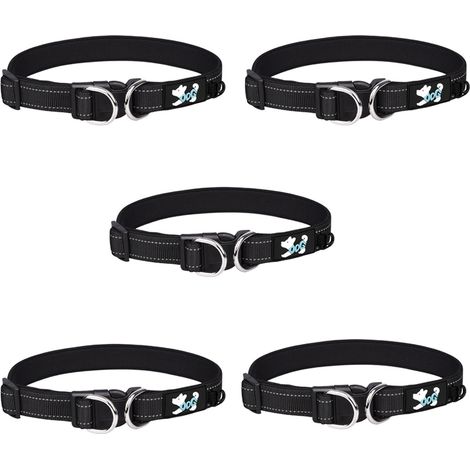 Collier Pour Chien Réglable Avec Anneau D'identification Et Bandes Réfléchissantes Pour Petit Chien - 1 Pièce (1/5)