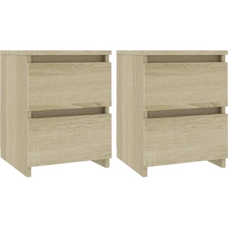 Maison Exclusive - Nachttische 2 Stk. Sonoma-Eiche 30x30x40 cm Ho