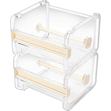 Dispensador de cinta transparente - 2 unidades - Beige (1/4)