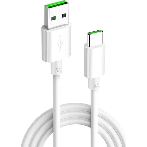 Câble de charge USB C 65W 5A, USB to USB C Cable 2M, Câble USB C, for OPPO Find X5 X3/2 Neo/Pro/Reno 10/8/7/6/5 Pro,realme GT NEO 2 Pro,12R 11 10 Nord 2 (1/5)