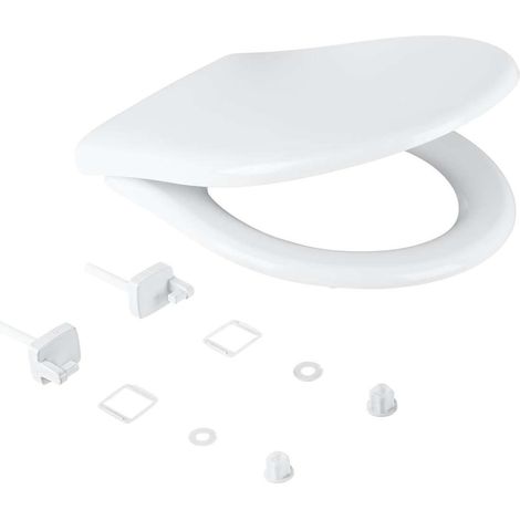 Grohe – Abattant WC SoftClose en duroplast blanc alpin – Kit de montage inclus – Pour installation facile – 42466000 (1/3)
