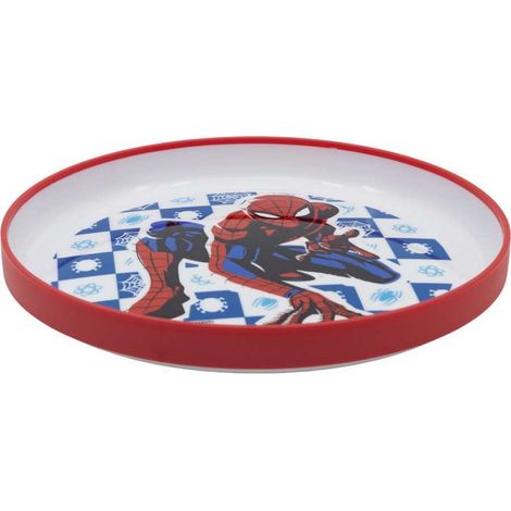 Piatto piano per bambini in plastica Spiderman (1/3)