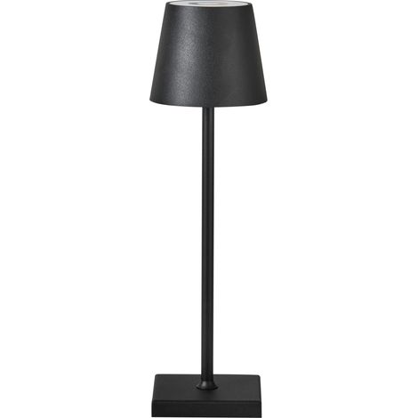 Kabellose LED Tischlampe VALIRA Metall Schwarz