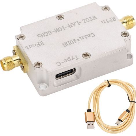 Rauscharmer Verstärker, 40 dB Verstärkung, 10 MHz bis 6 GHz, präzise Übertragung, HF-LNA-Leistungsvorverstärker für UKW-Radio (1/5)