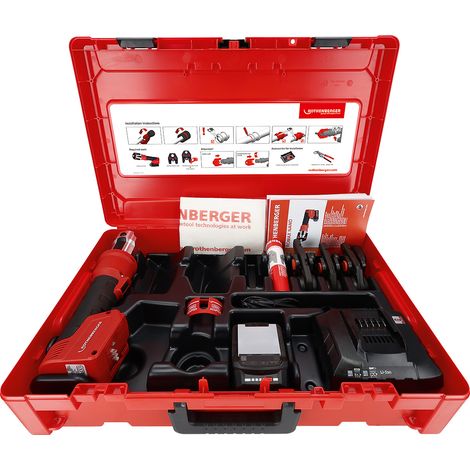 ROTHENBERGER ROMAX NANO iJAWs Set, Pince à sertir hybride, SV, 15-22-28mm, 2Ah, CAS - 1000005046