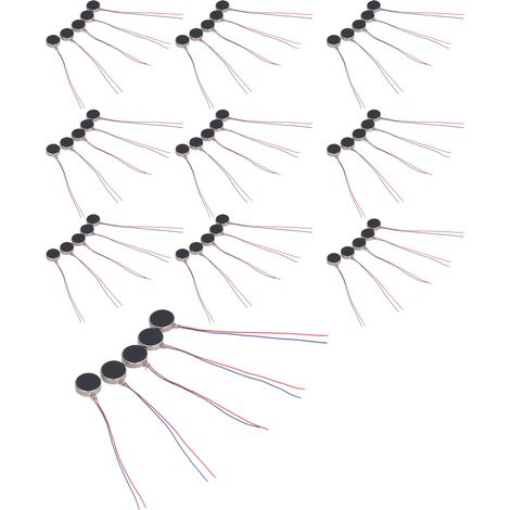 50 pièces Moteurs Vibrants Miniatures 12mm×3.4mm 3V DC Plat, Haute Précision, Faible Bruit, pour Applications Sensibles (1/5)