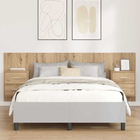 Kopfteil mit Schrank 3 pcs Artisan-Eiche Holzwerkstoff