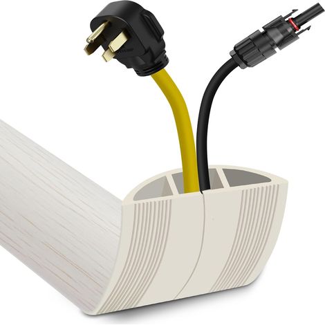 Passe Cable Sol Cache Cable Sol Auto-Adhésif 1M Cache Cable Sol Facile à Couper pour la Maison, Le Bureau, l'École, Les Concerts (1/5)