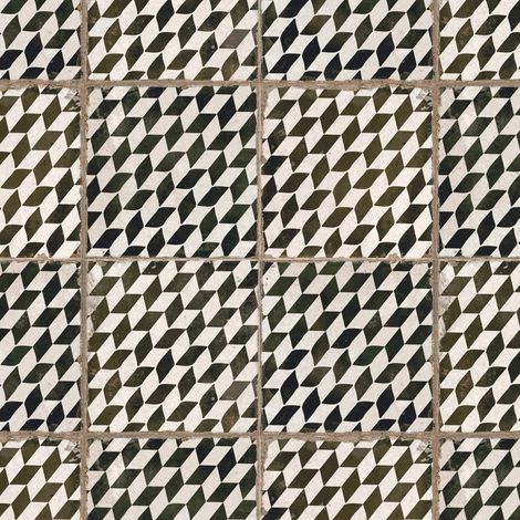 Carrelage Vintage effet Carreau ciment Noir Chevron 45x45x0,95 cm Rovessa - Sol et mur intérieur (vendu par carton de 1 m²) - RO'MA CARRELAGE