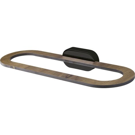 Bergen Handtuchhalter, 310 mm, schwarz/holz (1/2)