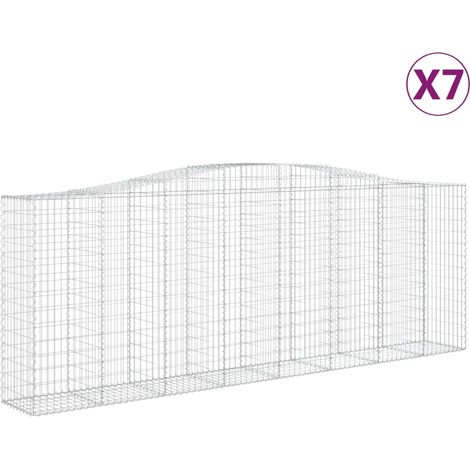 Maison Exclusive - Gabionen mit Hochbogen 7 Stk. 400x50x140/160cm
