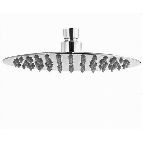 TRADE SHOP - Soffione Doccia Slim Ugelli Fori Bagno Miscelatore Rotondo 15 Cm 59268 Cromato -