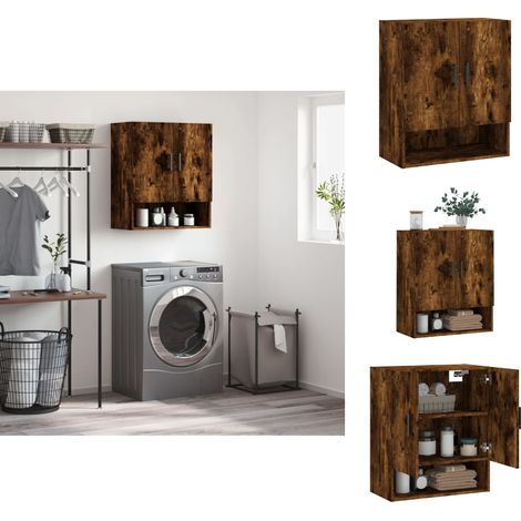 Aufbewahrungsschränke & Schließfächer - Living Wandschrank Räuchereiche 60x31x70 cm Holzwerkstoff (1/5)