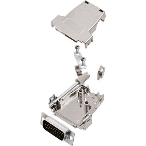 encitech DSSK15-M-HDP26-K 6355-0085-02 KIT connettori maschio SUB-D 45 °, 180 ° Numero Poli (num): 26 Punte a saldare 1