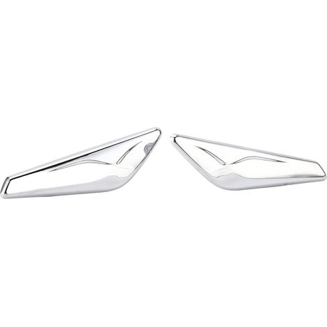Lntyq Garniture de Finition Avant Chromée, 2 Pièces de Finition Chromée pour Garde-boue Avant 51117338569 Remplacement pour X3 X4 F25 F26 2013‑2017 (1/5)