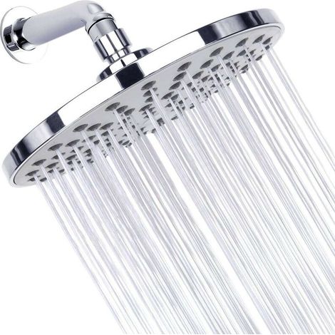 Pommeau de douche rond Pommeau de douche à effet pluie en acier inoxydable à haute pression (1/5)