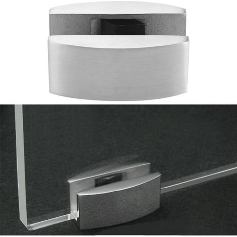 butée de porte/amortisseur de porte coulissante en verre sans cadre, butée de sol de rechange en acier inoxydable (1/5)